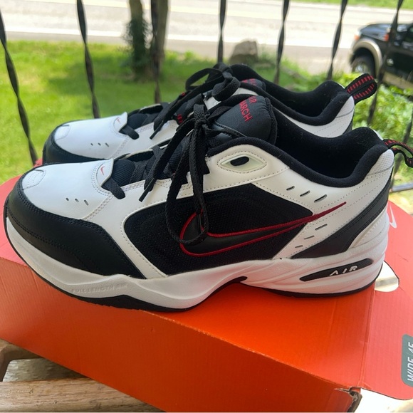 Nike Air Monarch IV Sneakers Red/White/Black Men's - Size 12EEEE - Picture 5 of 12